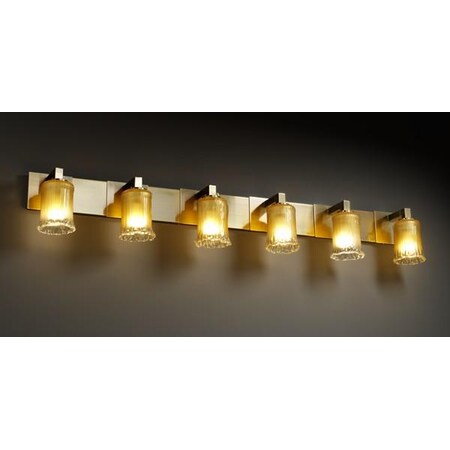 Justice Design Group Modular 6-Light Bath Bar GLA-8926-16-GLDC-MBLK